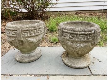 Pair Of Vintage Grecian Urn Planters