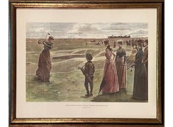 Lucien Davis 1860-1941 Golfing On Minchinhampton: A Hazard On The Ladies' Course