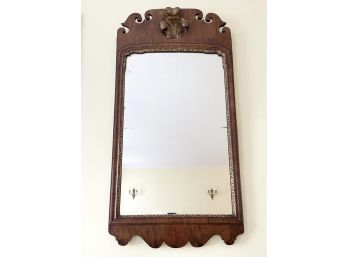 Vintage Carved Wooden Wall Mirror