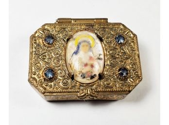 Antique Religious Rosery Beads Case