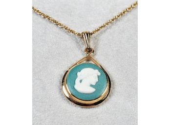 Wedgewood Cameo New Pendant & Necklace In Box