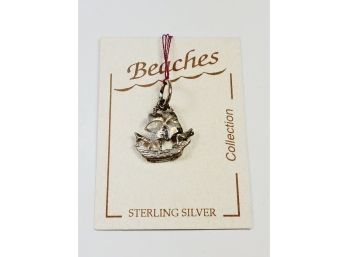 New Beaches Sterling Silver Boat Pendant