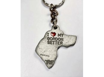 Dog Pewter Key Chain