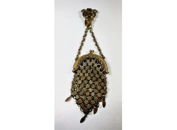 Incredible  Antique  Coin Purse With Hanger Clasp (8 Inchesl Long)