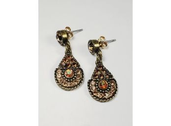 Beautiful Vintage Colorful Stone Earrings