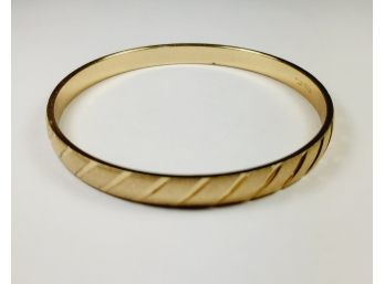 Gold Tone  Bangle Bracelet Signed Monet