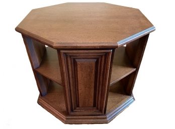 Octagonal Mid Century Fruitwood Henredon End Table