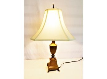 Mid Century Metal Tabletop Accent Lamp And Shade