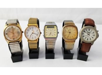 Vintage Five Men's Time & Timex Wristwatches