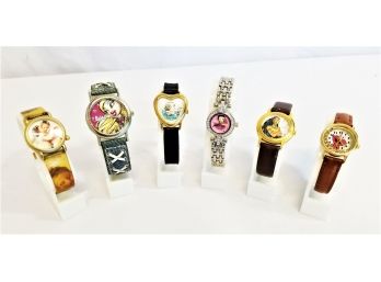 Vintage Six Women's Novelty Watches: Betty Boop, Elmo, Snow White, Bratz