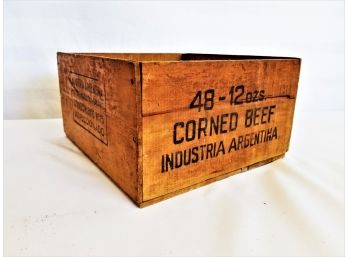 Vintage Wooden Storage Box  By Industria Argentina