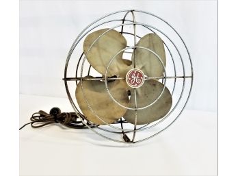 Vintage 12' Metal General Electric Shop Fan Cat No. F11W21