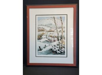 Denise Patchell-Olson Framed Signed & Numbered 833 Of 950  Winter Scene Print