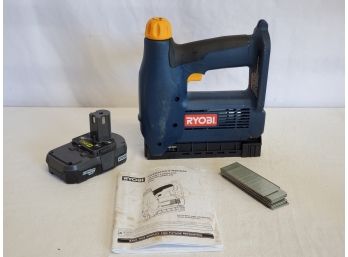 Ryobi 18 Volt Cordless Nailer Stapler Model P300 With Battery