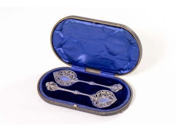 Victorian English Hallmarked Silver Serving Set