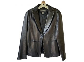 A Ladies' Leather Jacket By Banana Republic