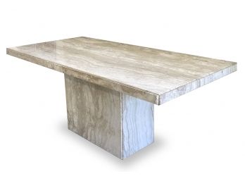 A Fabulous Mid Century Modern Travertine Marble Dining Table
