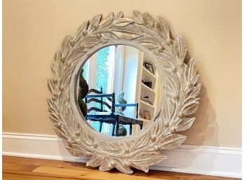 A Large, Laurel Leaf Motif Mirror