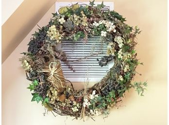 A Faux Floral Decorative Wreath