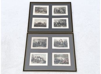 A Series Of Framed 19th Century Battle Engravings