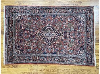 A Vintage Indo Kashan Wool Rug