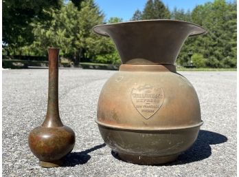 An Antique 'Wells Fargo' Spittoon And More Brassware