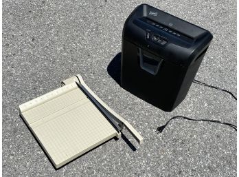 A Shredder And Paper Cutter