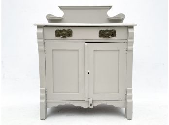 A Bespoke Painted Wood Victorian Washstand, Or Nightstand