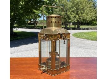 A Vintage Brass Nautical Lantern - British, 1930's