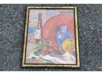 A Framed Pastel Print Under Glass, Signed Lorbet '48