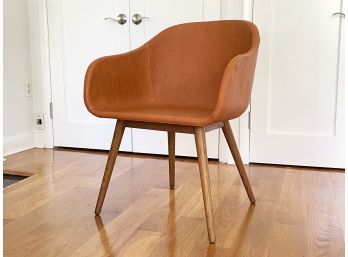 A Modern Leather Bucket Chair 'Venice Studio,' By Fred Segal For CB2