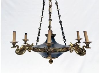 A Bronze Accented Neoclassical Style Light Fixture