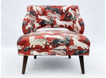 A Fabulous Vintage Modern Chair In Scalamandre Print