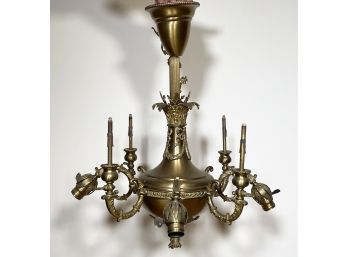 A Vintage Brass Chandelier