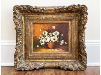 A Vintage Oil On Board, Still Life, Signed Nina Slobey