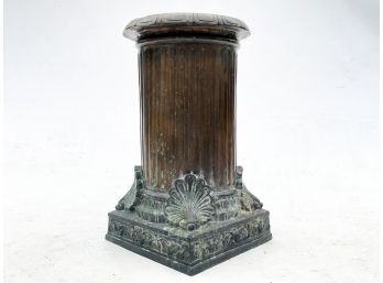 A Large Antique Cast Bronze Pedestal