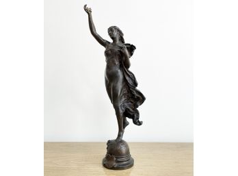 A 19th Century Bronze 'L'Etoile Du Matin' Signed In Cast By Adrien Etienne Gaudez, French (1845 - 1902)