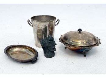 A Silverplate And Decor Assortment