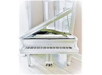 Stunning  Special Yamaha G1 Baby Grand Piano In Ivory/White Lacquer Finish / Model #J2392694 G1  (LOC: TBD)