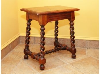 A Barley Twist Side Table By Theodore Alexander