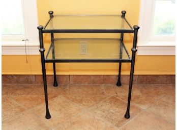 A Wrought Iron Side Table By Grange Furniture