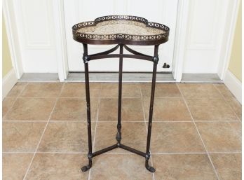 A Wrought Iron And Granite Cocktail Table With Clover Form Top By ABC Carpet & Home