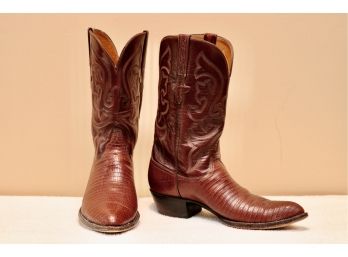 Mens LUCHESE Lizard Cowboy Boots