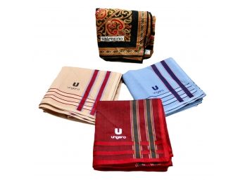 Assortment Of UNGARO And VALENTINO Silk Pocket Squares