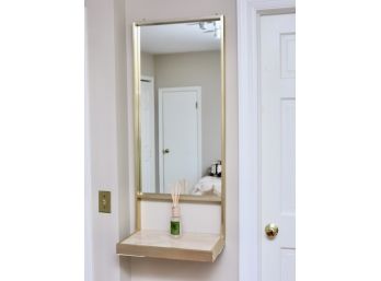 DMC Stainless Steel Wall Mirror With Stone Counter Shelf