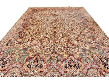 KARASTAN IVORY KIRMAN Mansion Size Wool Carpet 8.8 Ft W X 12 FT L