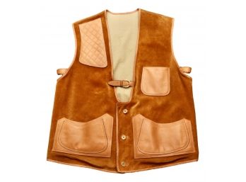 Mens Authentic GUCCi Genuine Suede And Leather Hunter Vest