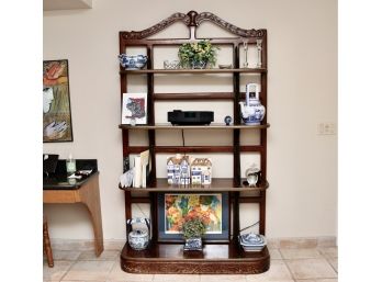 Oversized Wood And Iron ETEGERE/BAKERS RACK