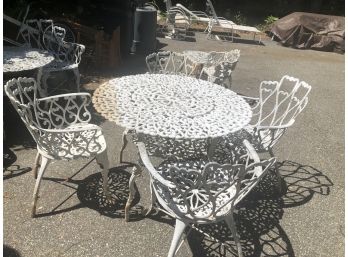 Wrought Iron Table & 4 Chairs