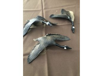 3 Metal Hanging Birds